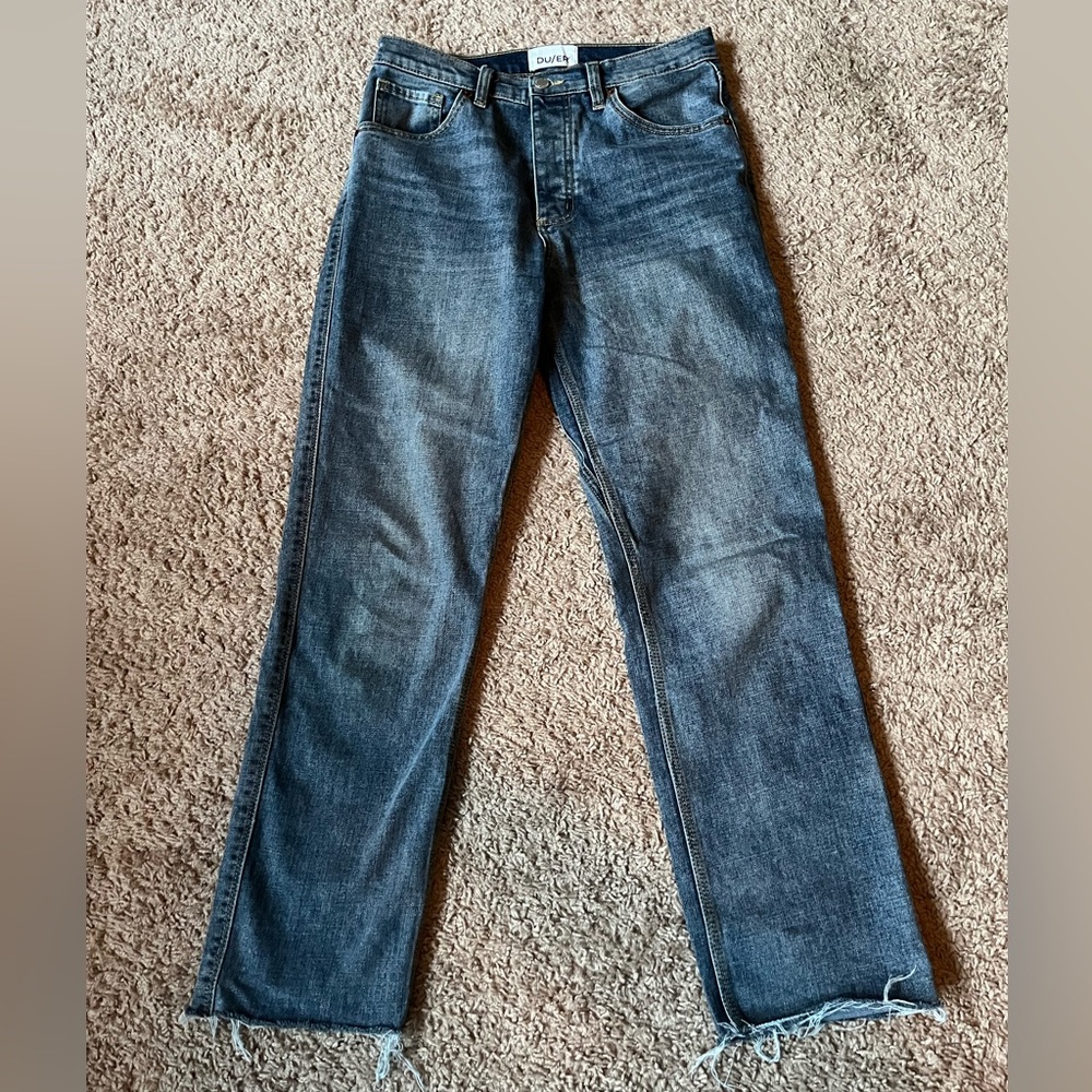 Duer High Rise Straight Leg Jeans